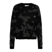 Saint Tropez Svart Stickad Pullover Halimasz Stil Black, Dam