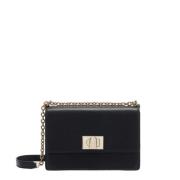 Furla Svart Mini Väska med Kedja Rem Black, Dam