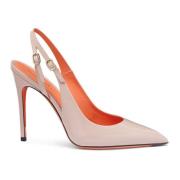 Santoni Lackpumps med rem Pink, Dam