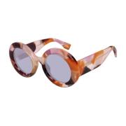 Gucci Stiliga lila fläckiga solglasögon Multicolor, Unisex