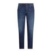 PT Torino Stretch denim jeans med avsmalnande passform Blue, Herr