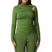 Patrizia Pepe Grön Cut Out Sweater Green, Dam