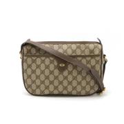 Gucci Vintage Pre-owned Canvas crossbodyvskor Beige, Dam