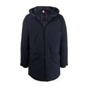 Tommy Hilfiger Blå Tech Mix Media Parka Jacka Blue, Herr