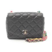 Chanel Vintage Pre-owned Laeder crossbodyvskor Black, Dam