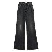 Ami Paris Svarta Flare Fit Jeans Black, Dam