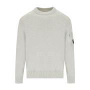 C.p. Company Melerad Crewneck Jumper med Linsficka Beige, Herr