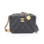 Chanel Vintage Pre-owned Laeder crossbodyvskor Black, Dam