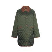 Barbour Quiltad Grön Jacka Oversize Modell Green, Dam