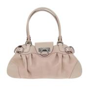 Salvatore Ferragamo Pre-owned Pre-owned Laeder handvskor Beige, Dam