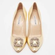 Manolo Blahnik Pre-owned Pre-owned Laeder klackskor Yellow, Dam