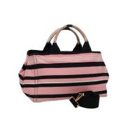 Prada Vintage Pre-owned Canvas handvskor Pink, Dam