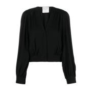 Forte Forte Elegant Svart Crepe Blus Black, Dam