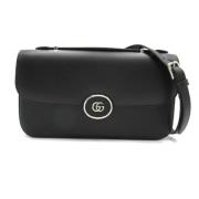 Gucci Vintage Pre-owned Laeder crossbodyvskor Black, Dam