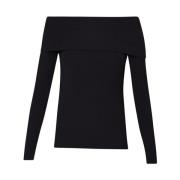 Liu Jo Ribbstickad Topp Black, Dam