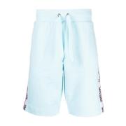 Moschino Avslappnade Blå Bomull Elastan Shorts Blue, Herr