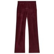 Juicy Couture Burgundy Del Ray Classic Velour Byxor Red, Dam