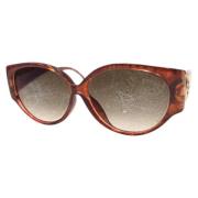 Dior Vintage Pre-owned Plast solglasgon Brown, Dam