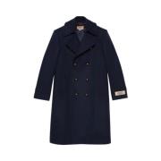 Gucci Double-Breasted Coat Blue, Herr