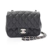 Chanel Vintage Pre-owned Laeder crossbodyvskor Black, Dam