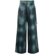 Stella McCartney Tie-Dye Wide-Leg Jeans Blue, Dam