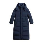 Woolrich Aurora Long Parka Blue, Dam