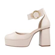 Mtng Elegant Dressed Pumps Beige, Dam