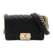 Chanel Vintage Pre-owned Laeder crossbodyvskor Black, Dam