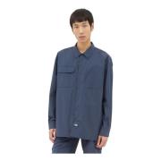 Dickies Oversized arbetskjorta med perforerat panel Blue, Herr