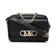 Michael Kors Svart Swag Kamera Crossbody Väska Black, Dam