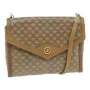 Celine Vintage Pre-owned Canvas axelremsvskor Beige, Dam