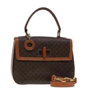 Celine Vintage Pre-owned Canvas handvskor Brown, Dam