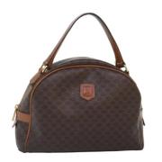 Celine Vintage Pre-owned Canvas handvskor Brown, Dam