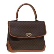 Celine Vintage Pre-owned Canvas handvskor Brown, Dam