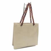 Prada Vintage Pre-owned Laeder axelremsvskor Beige, Dam