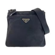 Prada Vintage Pre-owned Canvas crossbodyvskor Black, Dam