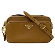 Prada Vintage Pre-owned Laeder axelremsvskor Brown, Dam