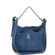 Chanel Vintage Pre-owned Denim chanel-vskor Blue, Dam