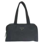 Prada Vintage Pre-owned Canvas handvskor Black, Dam