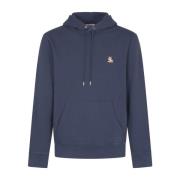 Maison Kitsuné Chillax Patch Hoodie Sweaters Blue, Herr