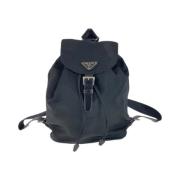 Prada Vintage Pre-owned Canvas ryggsckar Black, Dam