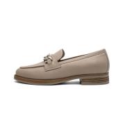 Nerogiardini Eleganta Läder Slip-On Skor Tvåtonsspänne Gray, Dam