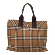 Burberry Vintage Pre-owned Tyg totevskor Brown, Dam