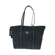 Prada Vintage Pre-owned Canvas totevskor Black, Dam