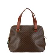 Celine Vintage Pre-owned Canvas handvskor Brown, Dam