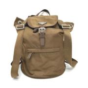 Prada Vintage Pre-owned Nylon axelremsvskor Brown, Dam