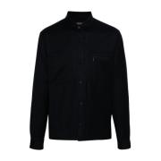 Ermenegildo Zegna Stilfull Overshirt för Män Black, Herr