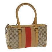 Gucci Vintage Pre-owned Canvas gucci-vskor Beige, Dam