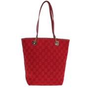 Gucci Vintage Pre-owned Canvas totevskor Red, Dam