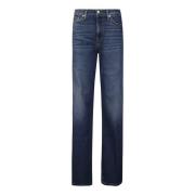 7 For All Mankind Straight Jeans Blue, Dam